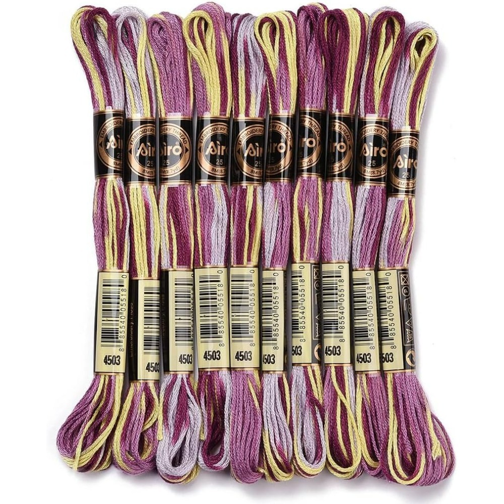 Embroidery Threads - 6 ストランド紫多彩な刺繍フロスグラデーションカラークロスステッチ糸友情ブレスレット文字列ポリエステル作成キット