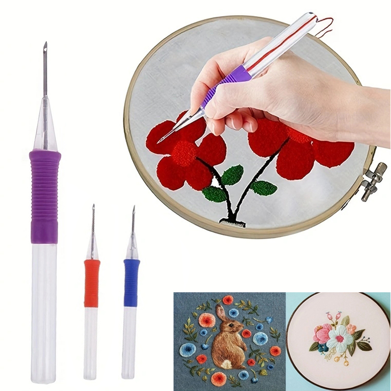 Punch Needle Handle - クロスステッチ,DIY刺embroideryペン,手刺し針,織りツール,手工芸品