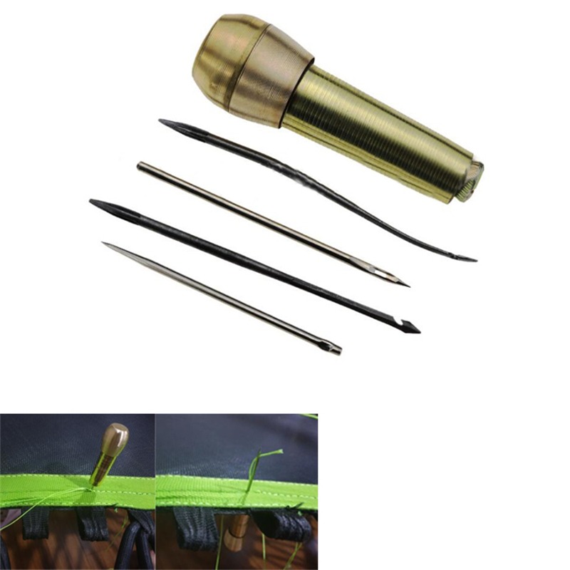 Punch Needle Handle - 銅製ハンドル縫い針 DIY クラフトステッチニードル コーン型ダイ ステンシル キャンバスシューズ糸通し修理パンチ