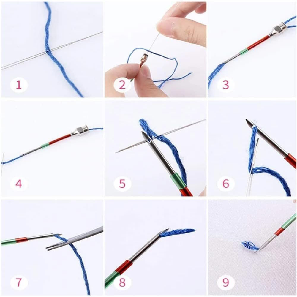 1セット パンチニードルツールキット 刺繍 クロスステッチ  - Punch Needle Handle のレビューと価格