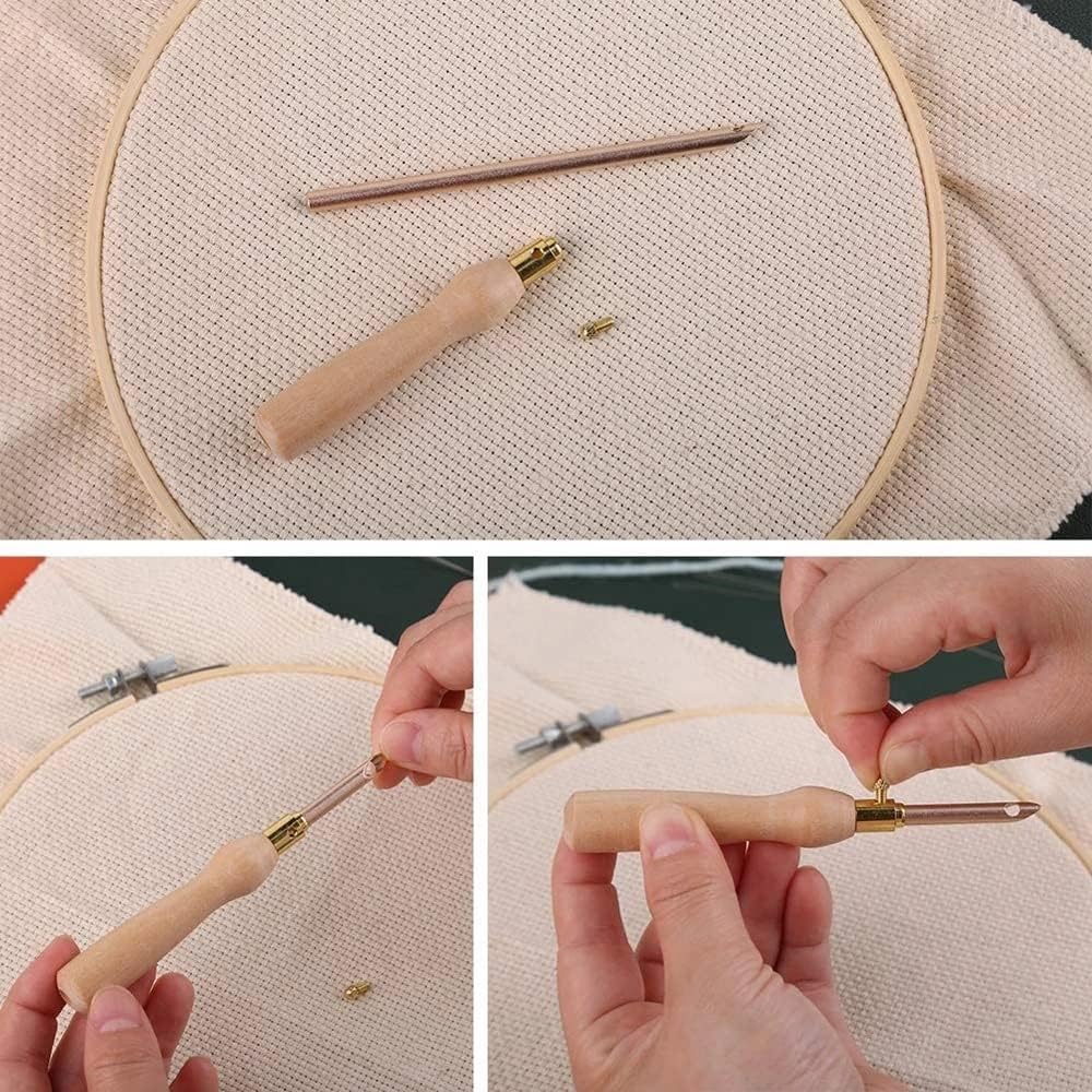 1セット パンチニードルツールキット 刺繍 クロスステッチ  - Punch Needle Handle のレビューと価格