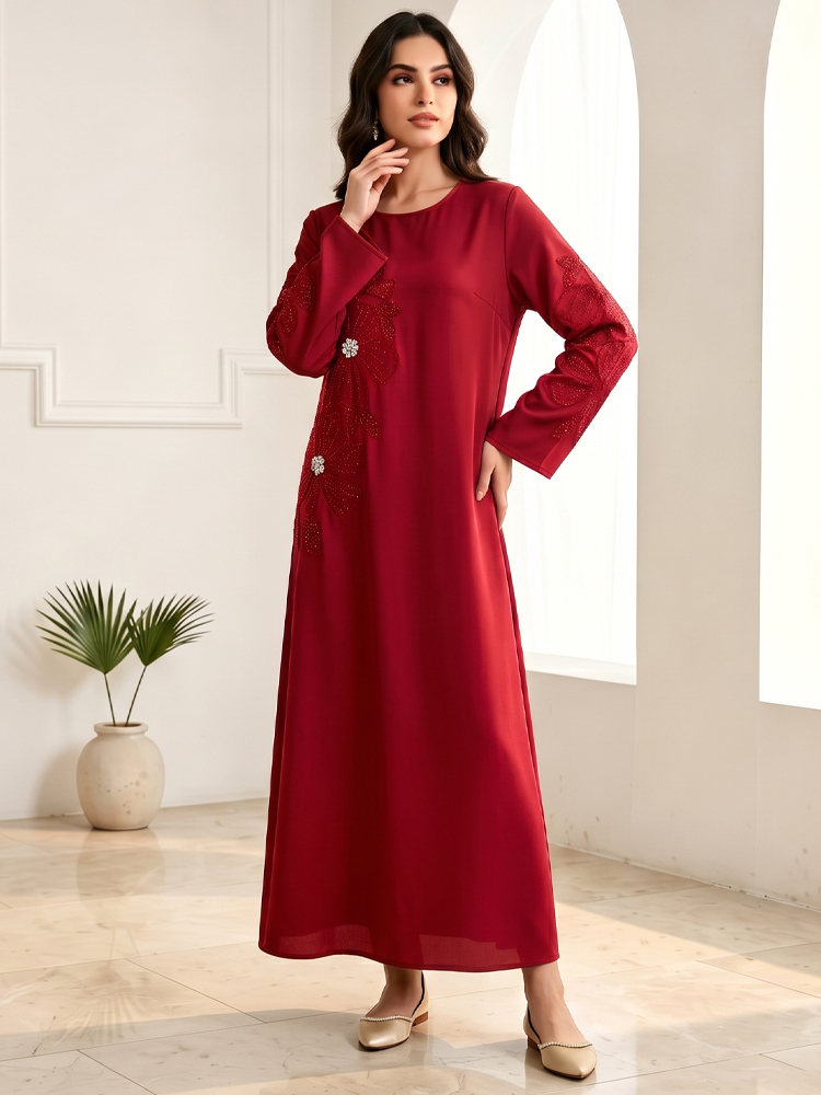 アイユ・ヌエックス レディース伝統衣装とアバヤ 刺繍入り花柄 - Embroidery Kaftan のレビューと価格