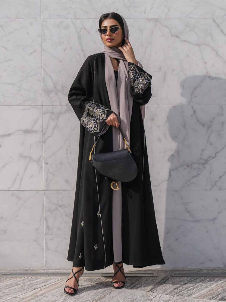 イスラム教徒の女性のためのアバヤ,スカーフのないパーティード - Embroidery Kaftan のレビューと価格