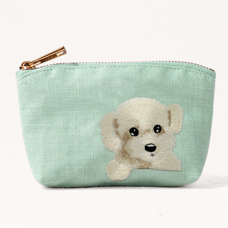 2026年新作可愛い猫犬刺繍入りレディースコインケース小型バ - Embroidery Wallet のレビューと価格