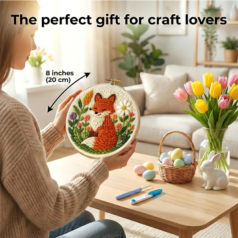 DIYパンチニードルキット キノコの花 簡単パンチニードル刺 - Punch Needle Handle のレビューと価格