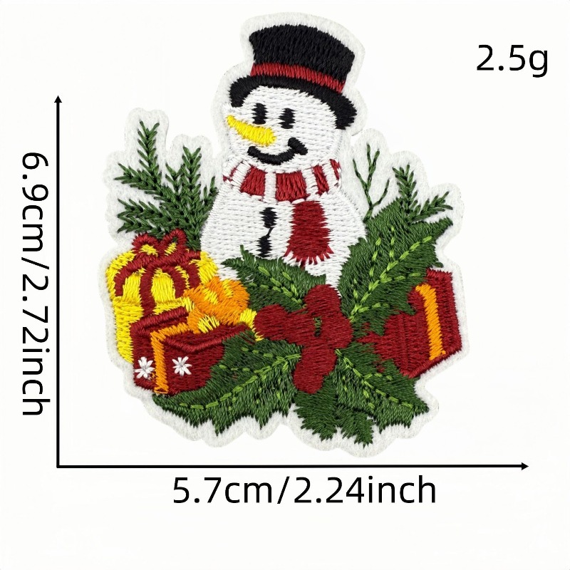 ヴィンテージクリスマスアイロン接着刺繍パッチ 鹿 サンタ ソ - Embroidery Xmas のレビューと価格