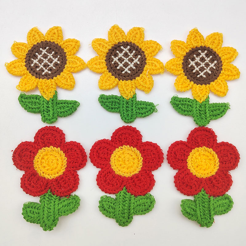 10 個ひまわり刺繍パッチ DIY パック衣料品アクセサリー - Embroidery On Socks のレビューと価格