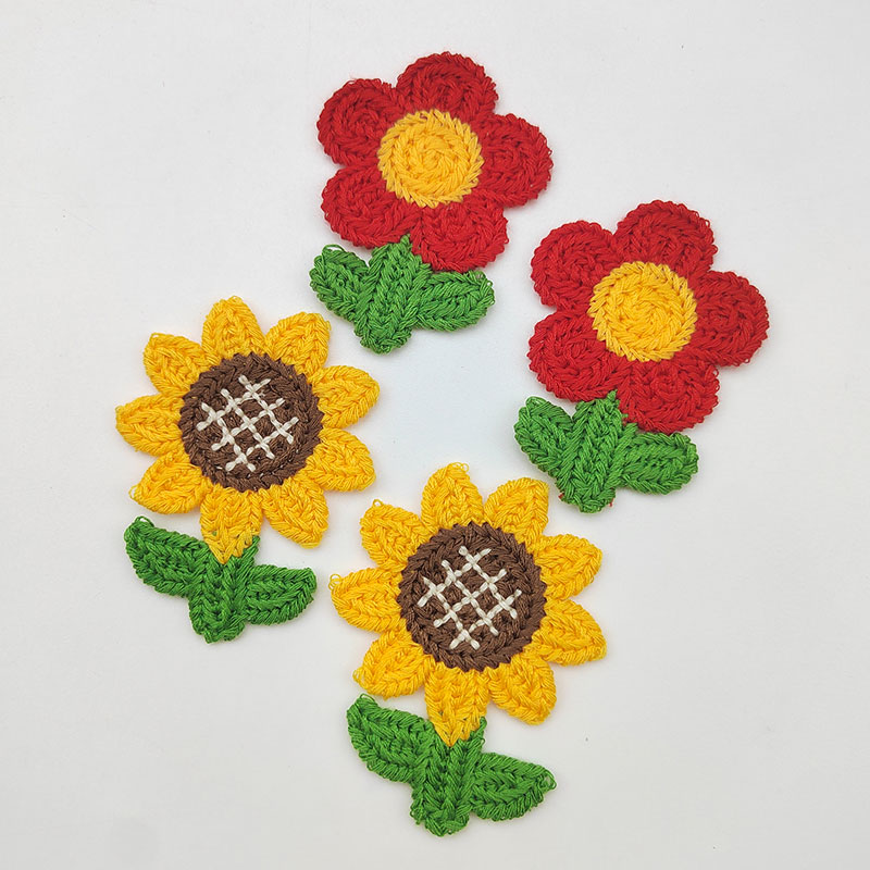 10 個ひまわり刺繍パッチ DIY パック衣料品アクセサリー - Embroidery On Socks のレビューと価格