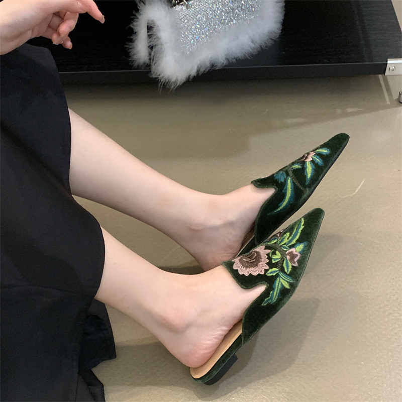 2026年新作 レディースシューズ 刺繍フラワースリッパ ポ - Embroidery Designer のレビューと価格