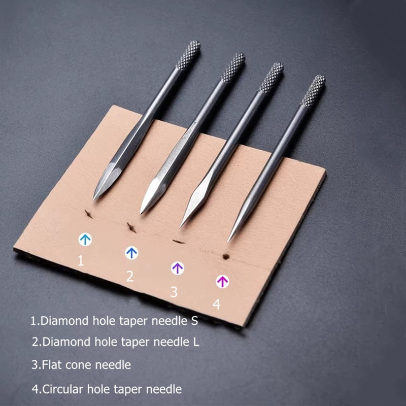 4-in-1 レザーパンチアワルセット 木製ハンドル付き - - Punch Needle Handle のレビューと価格