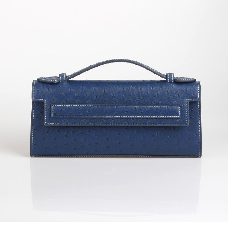 女性の新しいダチョウ柄クラッチバッグファッション女性イブニン - Embroidery Wallet のレビューと価格