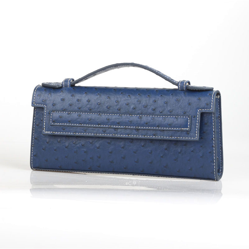 女性の新しいダチョウ柄クラッチバッグファッション女性イブニン - Embroidery Wallet のレビューと価格