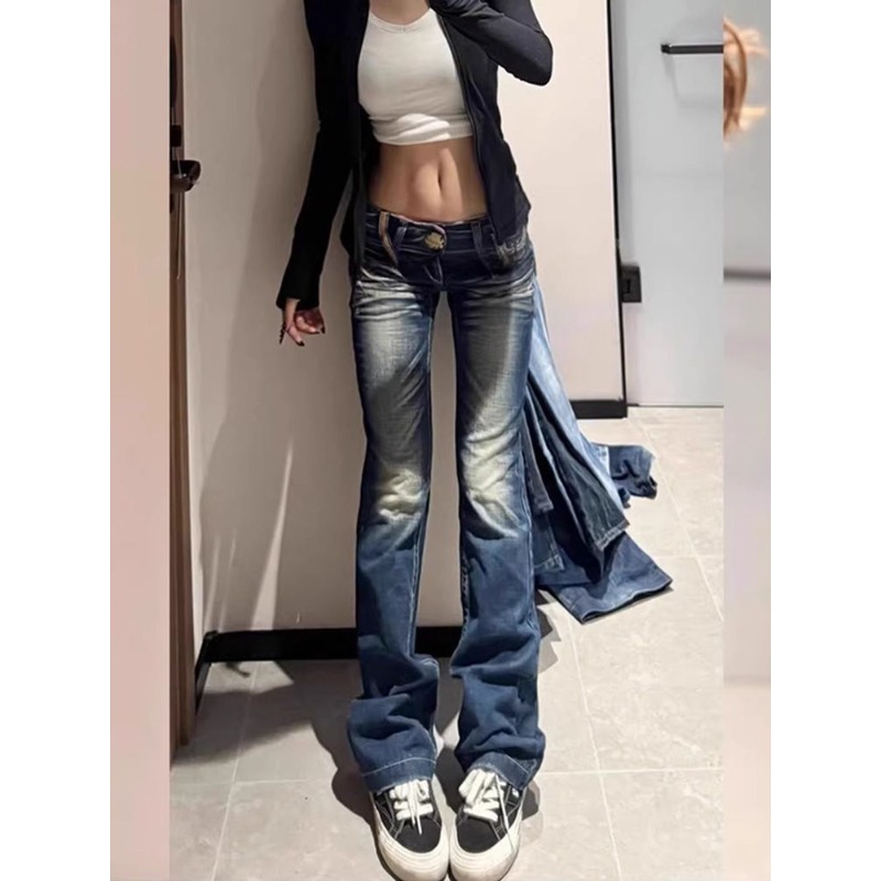 夏 Y2K ファッションレトロパンクローウエストカジュアル刺 - Embroidery Jeans Sakura のレビューと価格