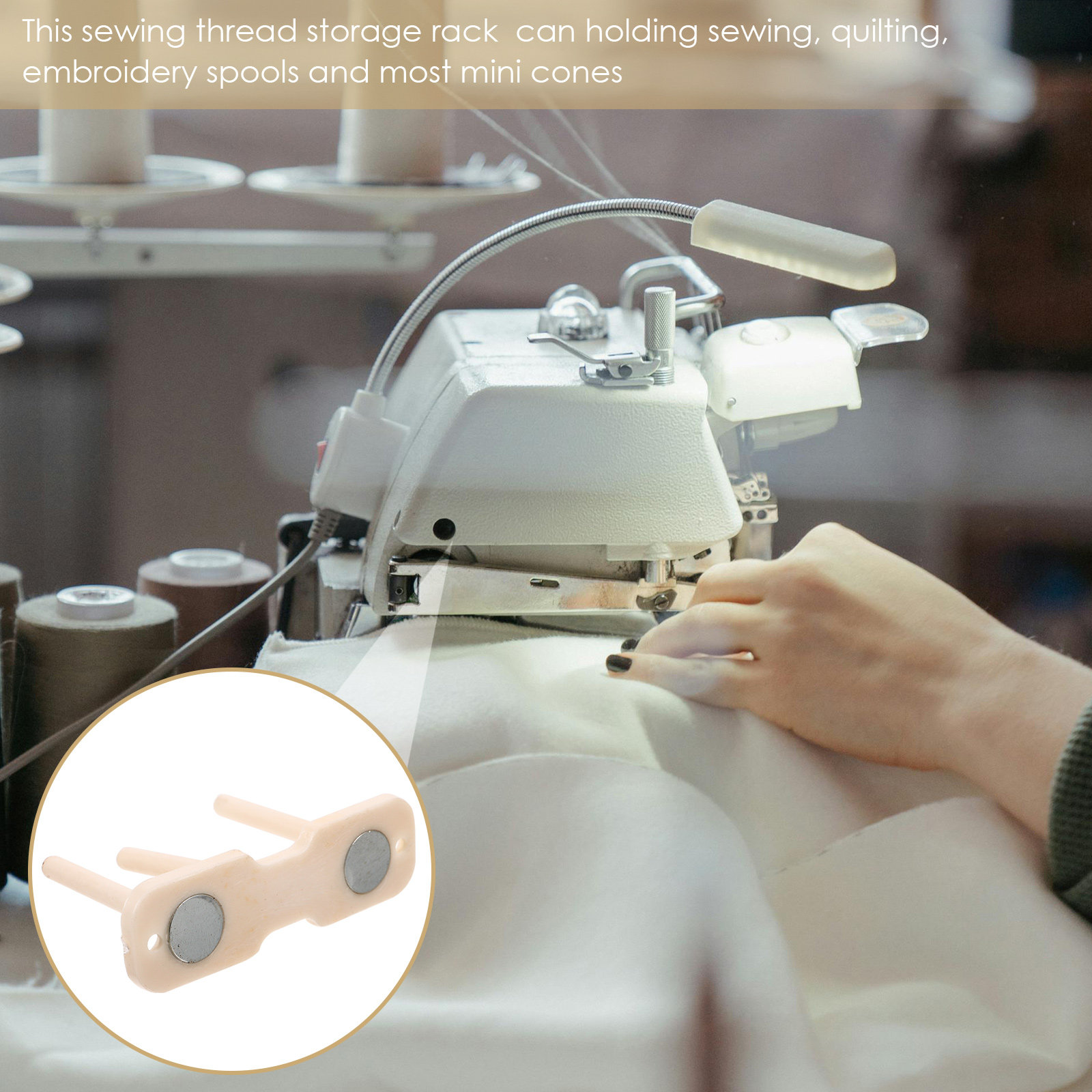 プラスチック製糸巻きホルダー、頑丈な糸ラック、縫製オーガナイ - Embroidery Threads のレビューと価格