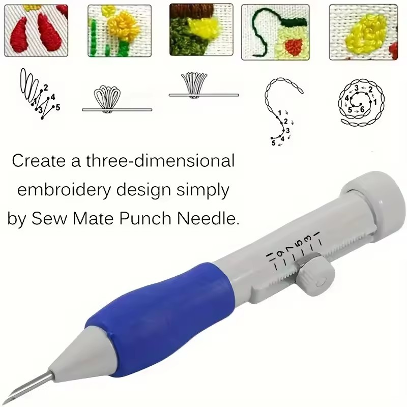 50色のパンチニードル刺繍キット（初心者・大人向け）- クラ - Punch Needle Handle のレビューと価格