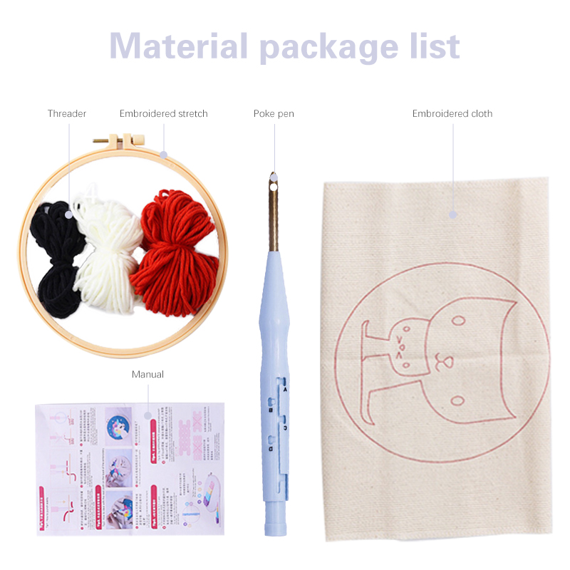 面白いDIYパンチニードル刺繍スターターキット初心者向けかわ - Punch Needle Handle のレビューと価格