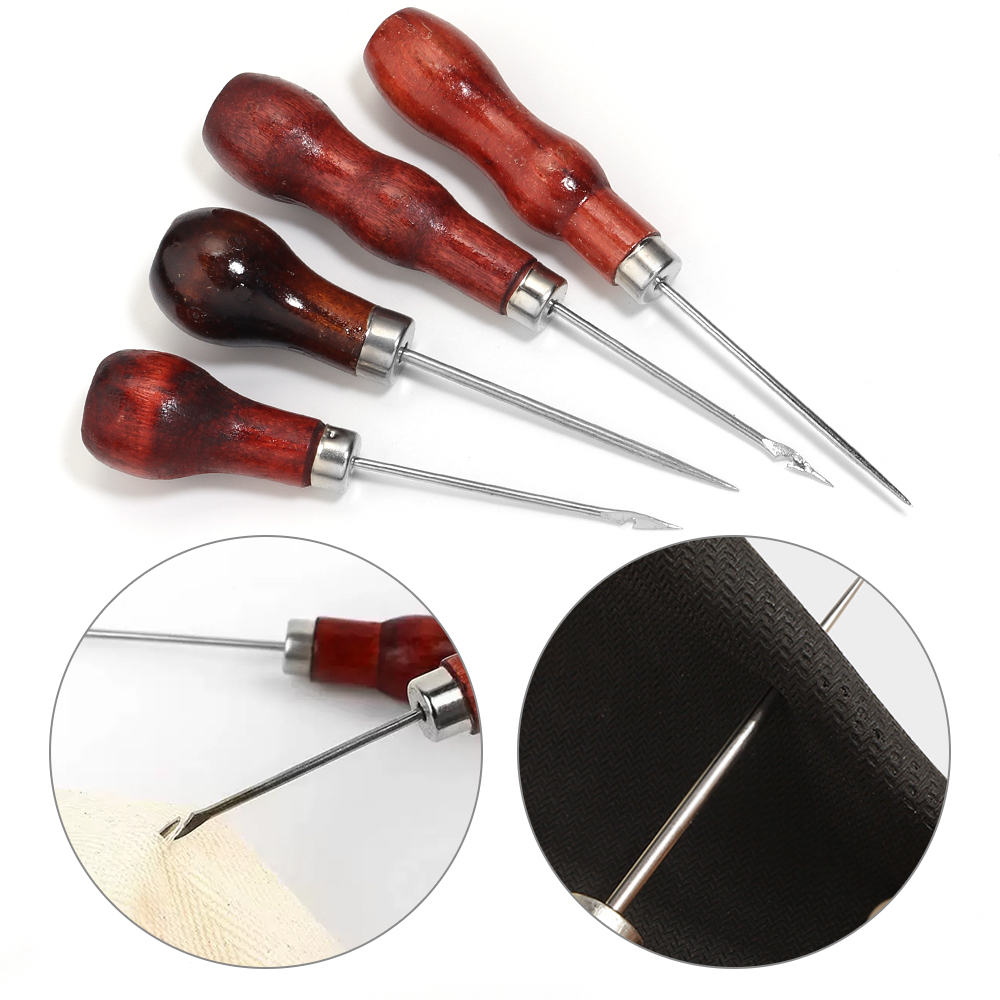 木製ハンドル付き千枚通し DIY レザーテント縫製千枚通し  - Punch Needle Handle のレビューと価格