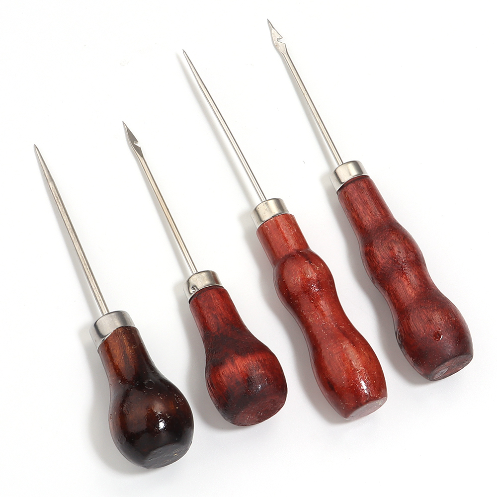 木製ハンドル付き千枚通し DIY レザーテント縫製千枚通し  - Punch Needle Handle のレビューと価格