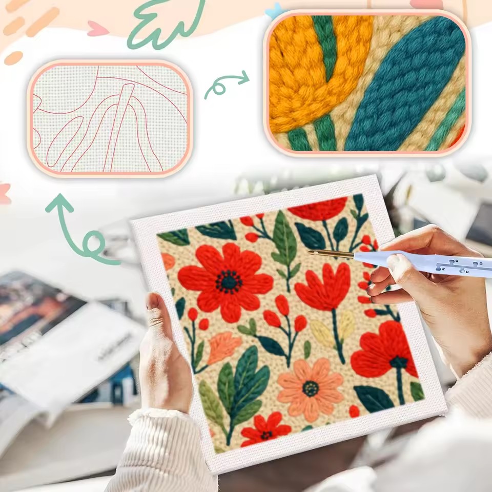 GATYZTORY サンタクロース パンチニードルキット 壁 - Embroidery Ideas For Bags のレビューと価格