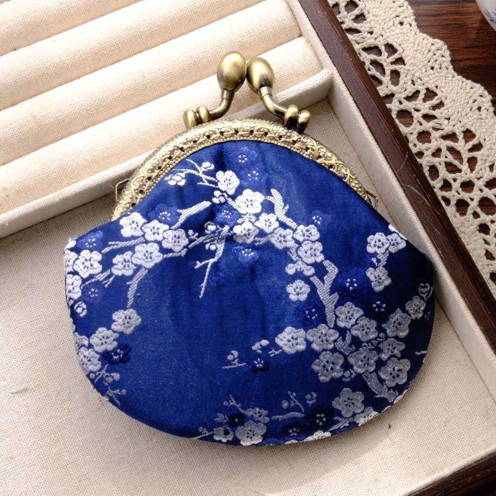 紛失防止キスロック小銭入れポリエステル厚手のブロケードミニポ - Embroidery Wallet のレビューと価格