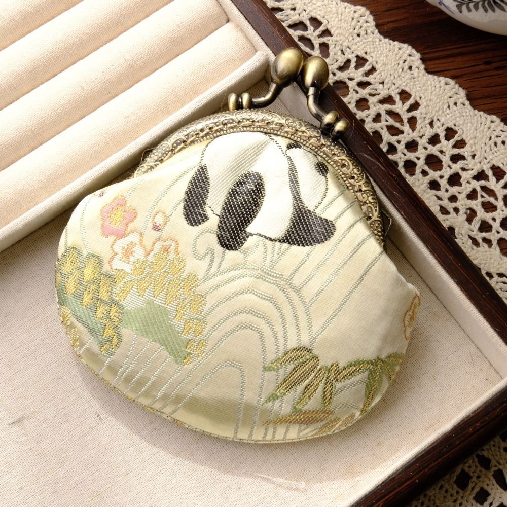 紛失防止キスロック小銭入れポリエステル厚手のブロケードミニポ - Embroidery Wallet のレビューと価格